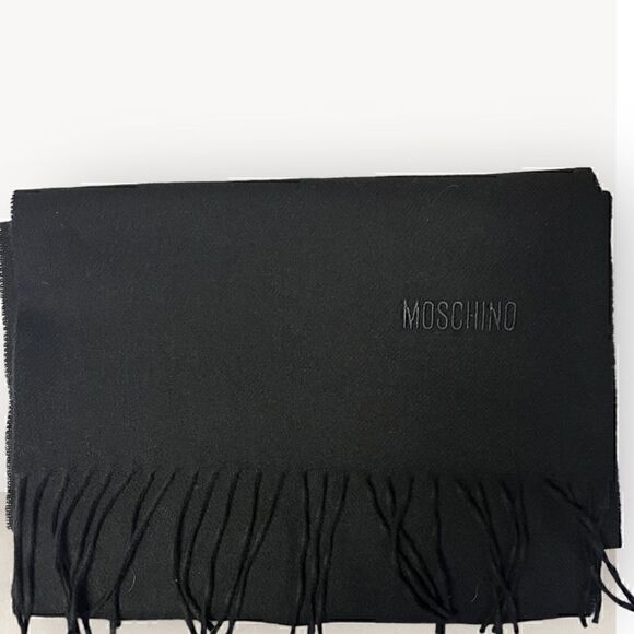 Moschino Black Wool Scarf Authentic - Picture 1 of 3
